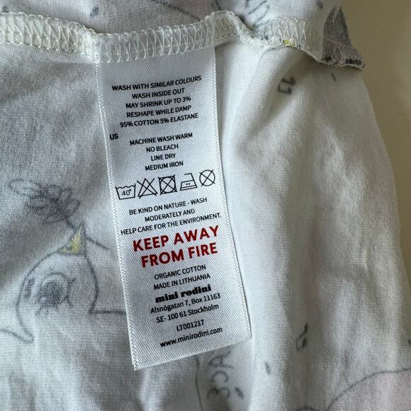 Girls Mini Rodini Bird Watching Puff Sleeve Dress 10-11Y - Picture 5 of 5